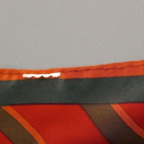 Lots of stripes in Blue Red Green and Gold Scarf Granny chic, Grandma core - Picture 2 of 7